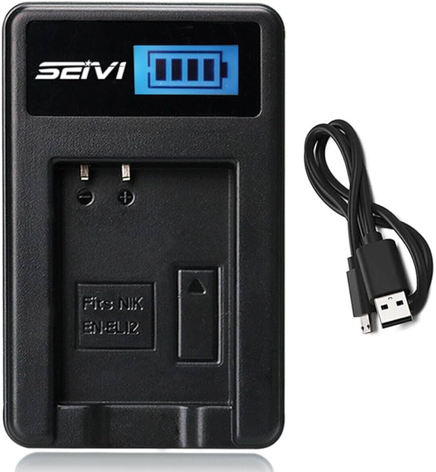 Amazon.com: LCD USB Battery Charger for Nikon Coolpix S9100, S9200