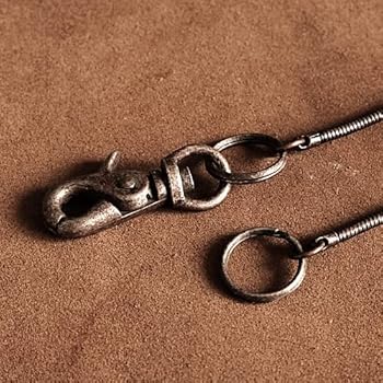 Amazon | [BRASS STORE] 細スネークチェーン ウォレットチェーン（赤茶