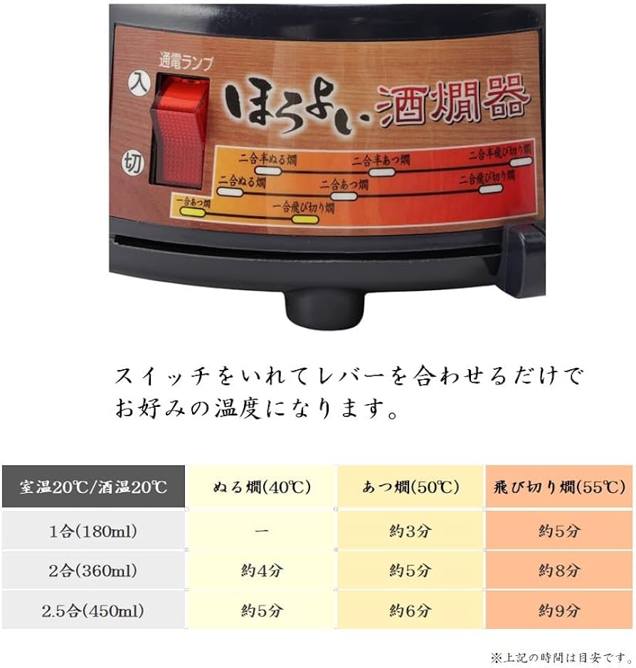 Amazon | 丸山 ほろよい 電気 酒燗器 2.5合 日本酒 熱燗 美濃焼 日本製