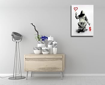 Amazon.co.jp: Banksy バンクシー 愛とお金 アートパネル 飾り絵