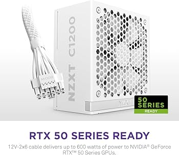 NZXT C1200 Gold ATX 3.1 - Fully Modular Low-Noise PC Gaming Power