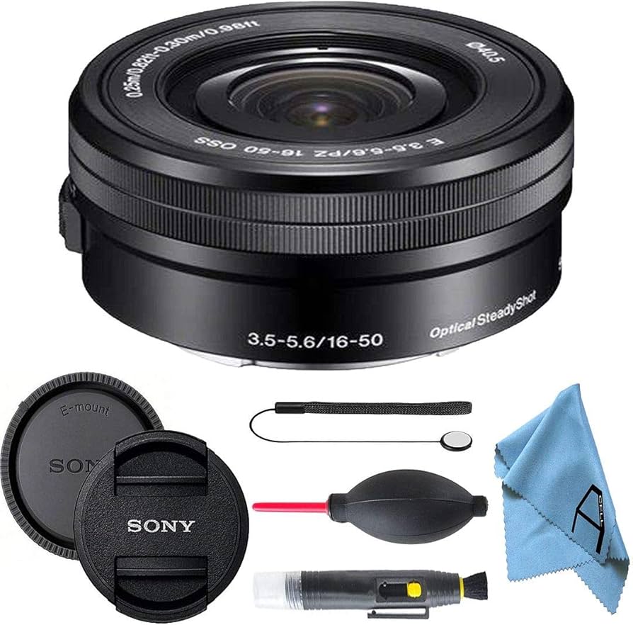 Sony E PZ 16-50mm f/3.5-5.6 OSS Lens and A-Cell Accessory Bundle