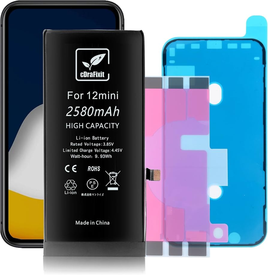 Amazon | cDraFixit For iPhone 12mini バッテリー 修理 交換用 大容量