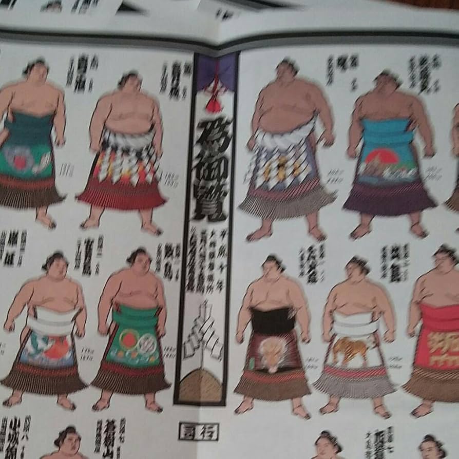 Amazon.co.jp: 大相撲最盛期横綱貴乃花曙若乃花武蔵丸代表する絵番付表