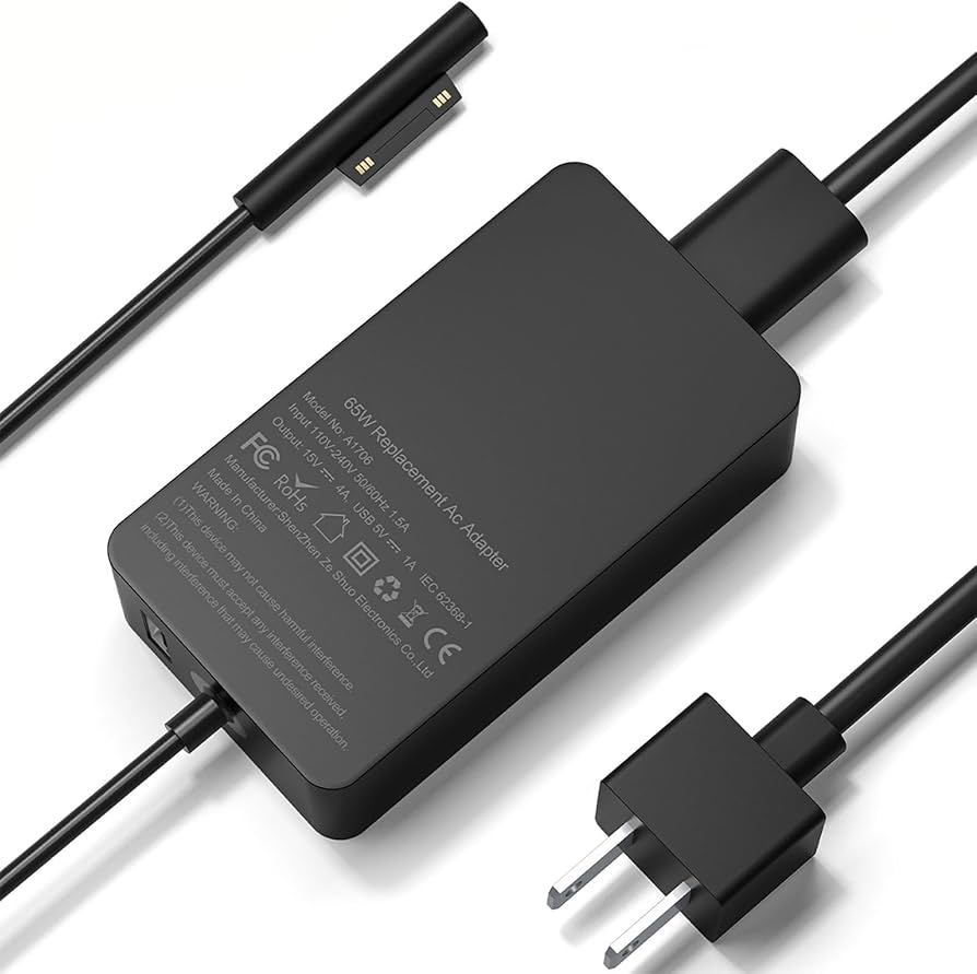 Amazon.com: Surface Pro Laptop Charger 65W Power Adapter for