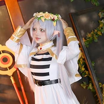 Amazon.co.jp: [Eptison] フリーレン コスプレ ウィッグ付き 葬送の