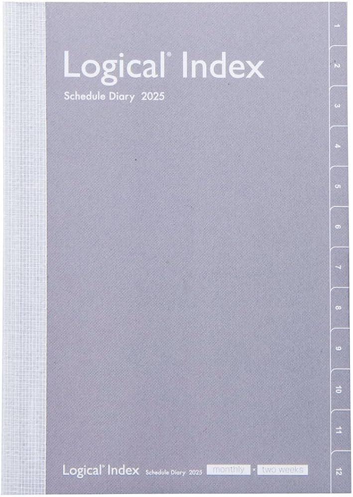 Amazon.co.jp: ロジカルダイアリー 2025年 インデックス／B6／グレー