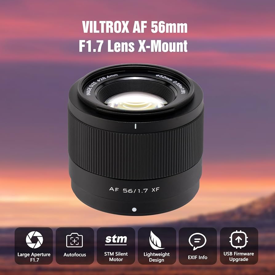 Amazon.com : VILTROX 56mm f/1.7 f1.7 Fuji X Mount Lens, APS-C