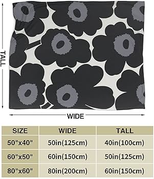 Amazon｜毛布 シングル マリメッコ 花柄 ブランケット 125cm*100cm