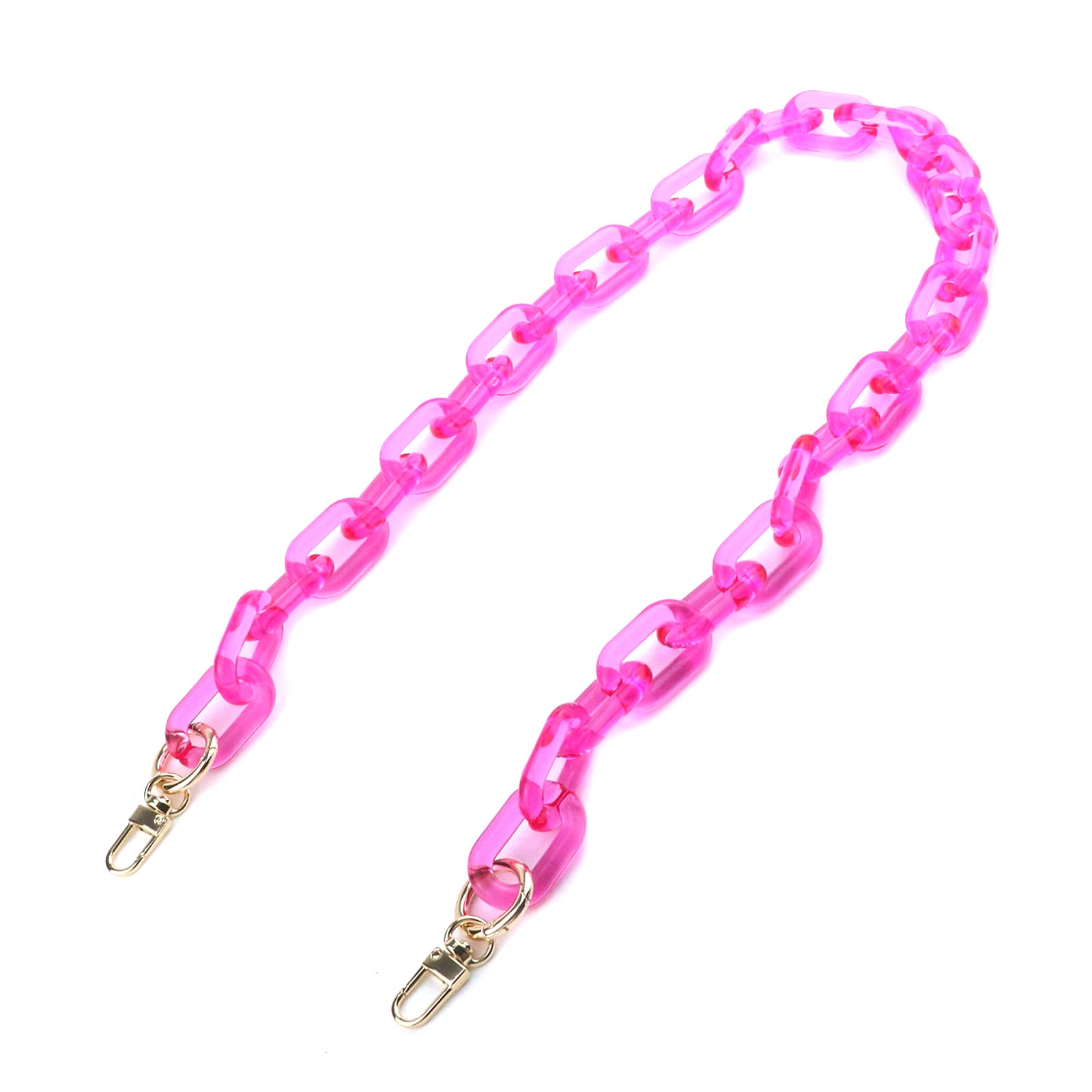 Amazon | プラスチックチェーン 17.7インチ ピンク樹脂ハンドバッグ