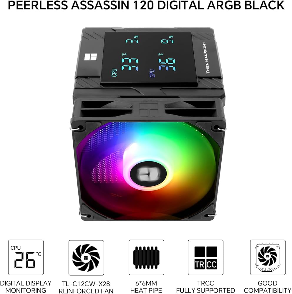 Amazon.com: Peerless Assassin 120 Digital ARGB CPU Air Cooler