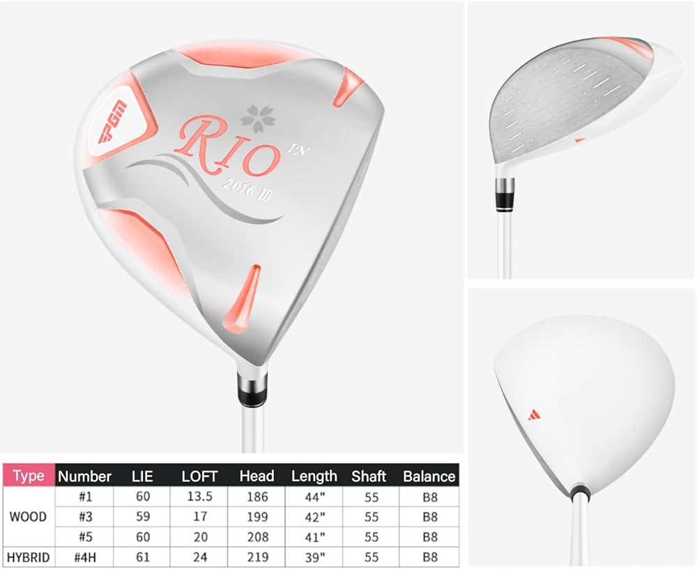 Amazon.co.jp: PGM Rio レディース 右利き用ゴルフクラブセット チタン