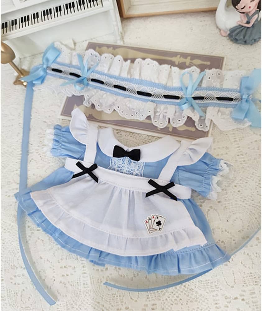 Amazon.co.jp: niannyyhouse 20cm ぬいぐるみ アリスのメイド服 頭飾り