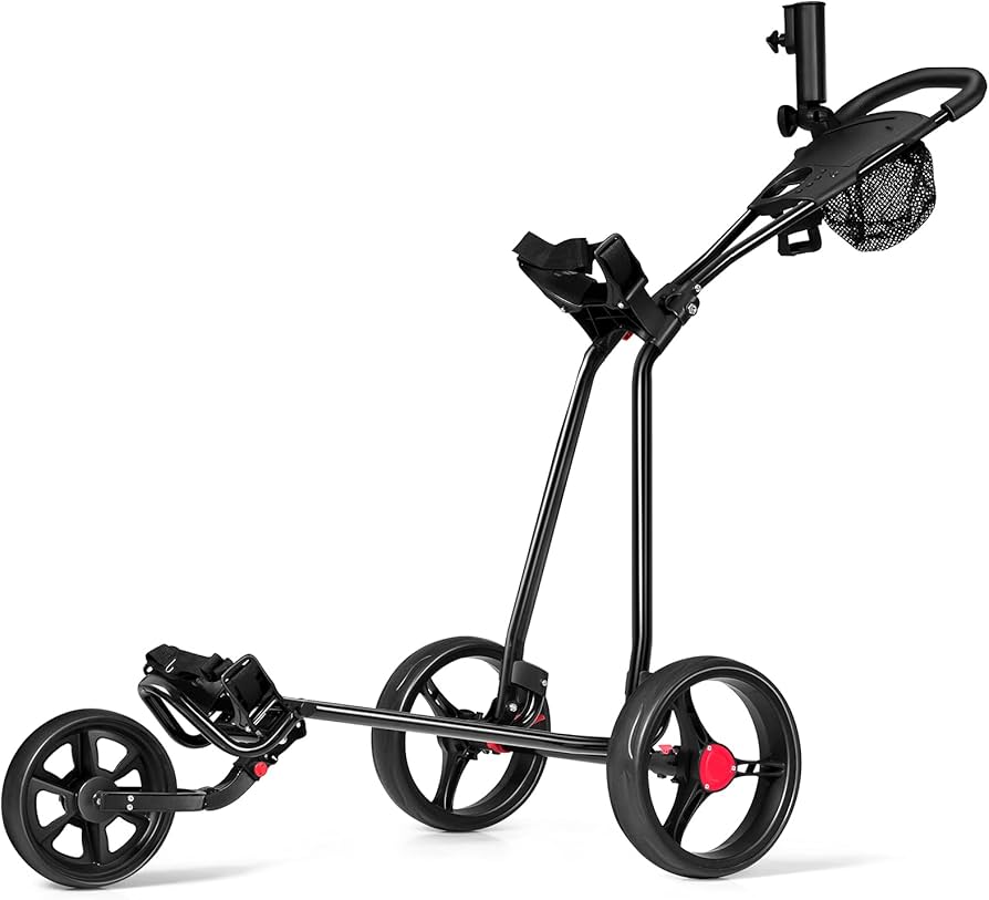 Amazon.co.jp: GYMAX ゴルフカート ゴルフ用カート ゴルフキャリー 3輪