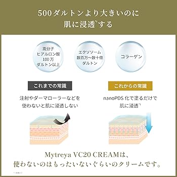 Amazon | Mytreya(マイトレーヤ) VC20 CREAM 特許浸透技術 nanoPDS 3種