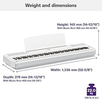 Piano Digital Portátil P 515 WH Branco 88 Teclas com Pedal Sustain