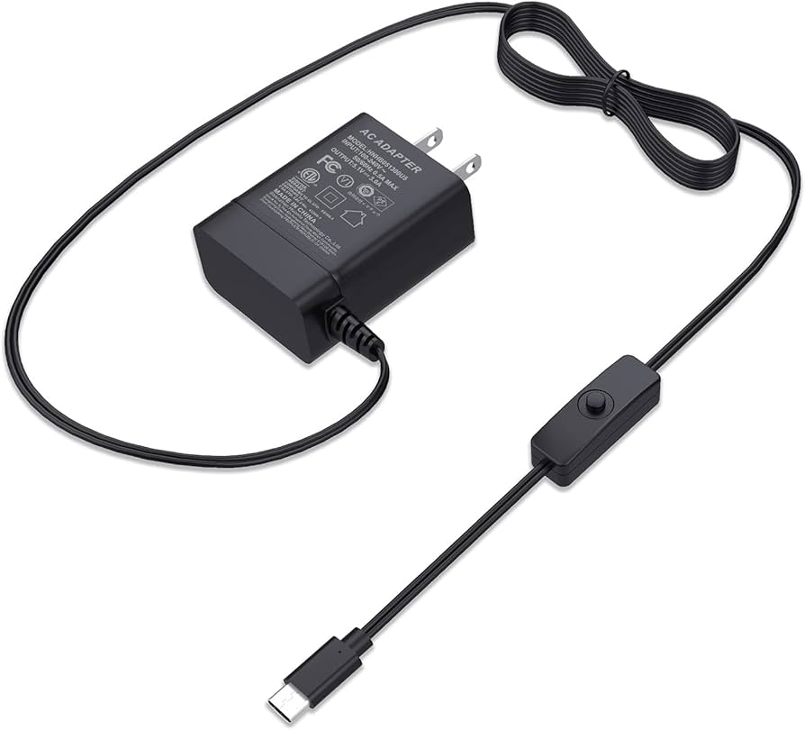 Amazon.co.jp: Miuzei Raspberry Pi 4 電源、USB-C（Type C）ケーブル