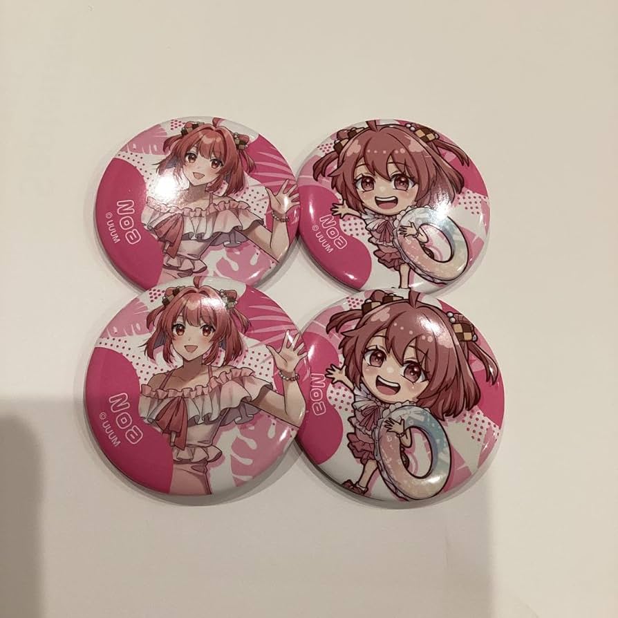 Amazon.co.jp: 缶バッジ 4つ のあ サマーランド カラフルピーチ : おもちゃ