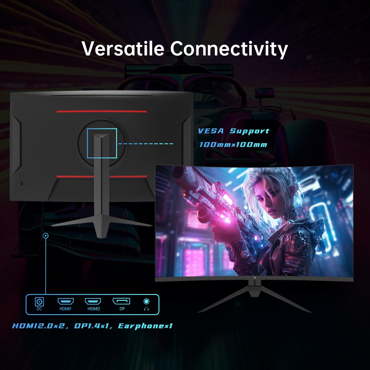 Amazon.co.jp: KTC 32インチ 湾曲ゲーミングモニター FHD 1080P 165Hz