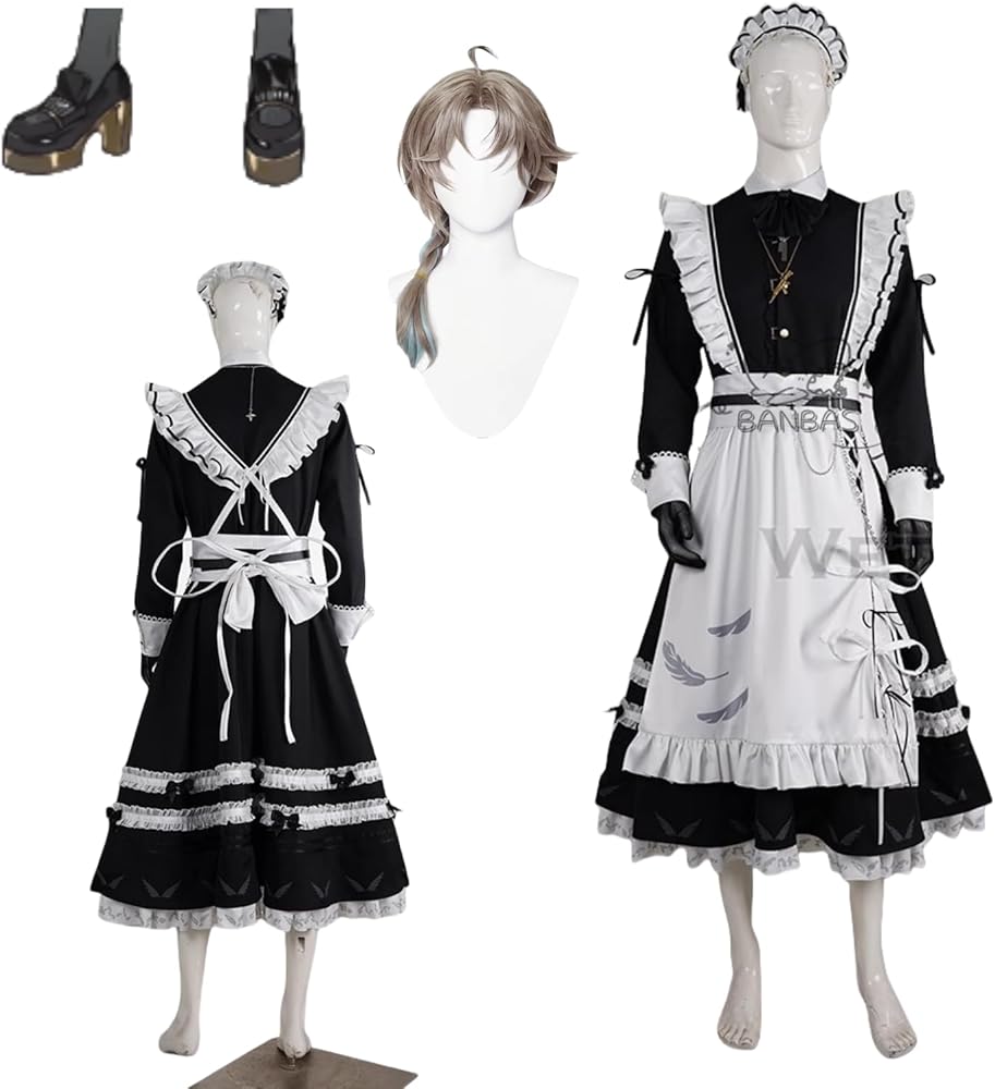 Amazon.co.jp: [BANBAS] 髪飾り付き Vtuber virtual 叶 メイド服 衣装