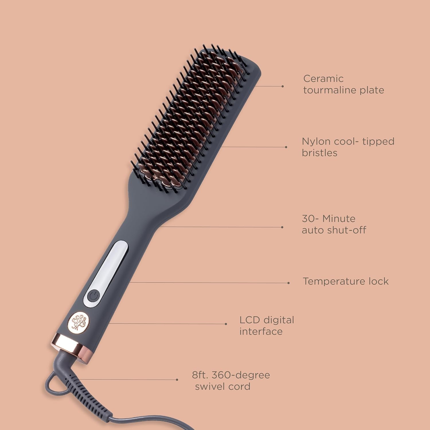 Amazon.com : Hairitage Heated Ceramic Straightening Brush for