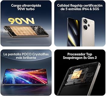 Amazon.com: XIAOMI Poco F6 5G + 4G LTE 256GB + 8GB Global Version