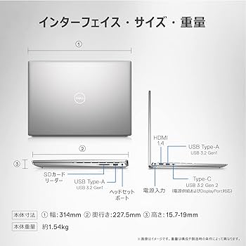 Amazon.co.jp: Dell Inspiron 14 5425 モバイルノートパソコン MI564A