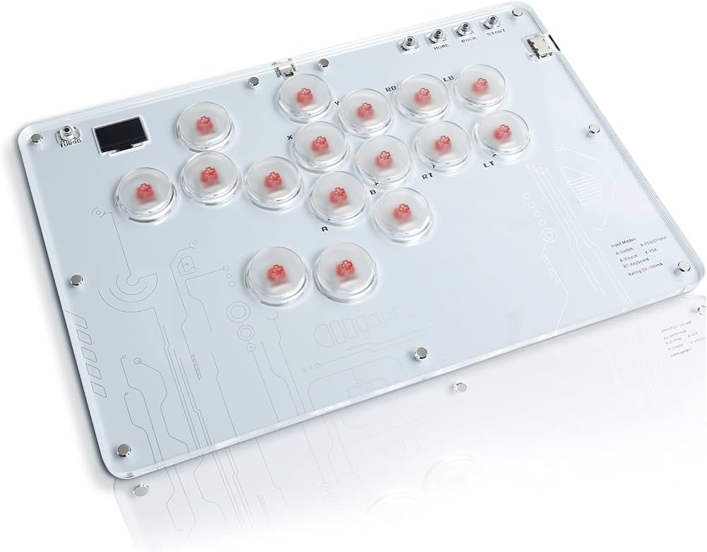 Amazon | レバーレスコントローラー レバーレスアケコン 16ボタン 薄型