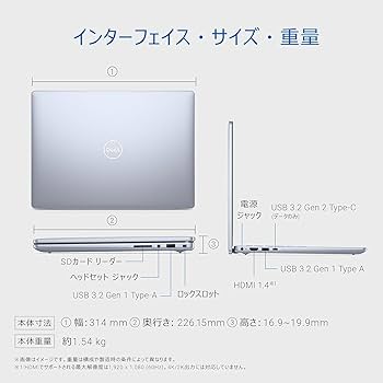 Amazon.co.jp: Dell ノートパソコン Inspiron 14 5445 14インチFHD+