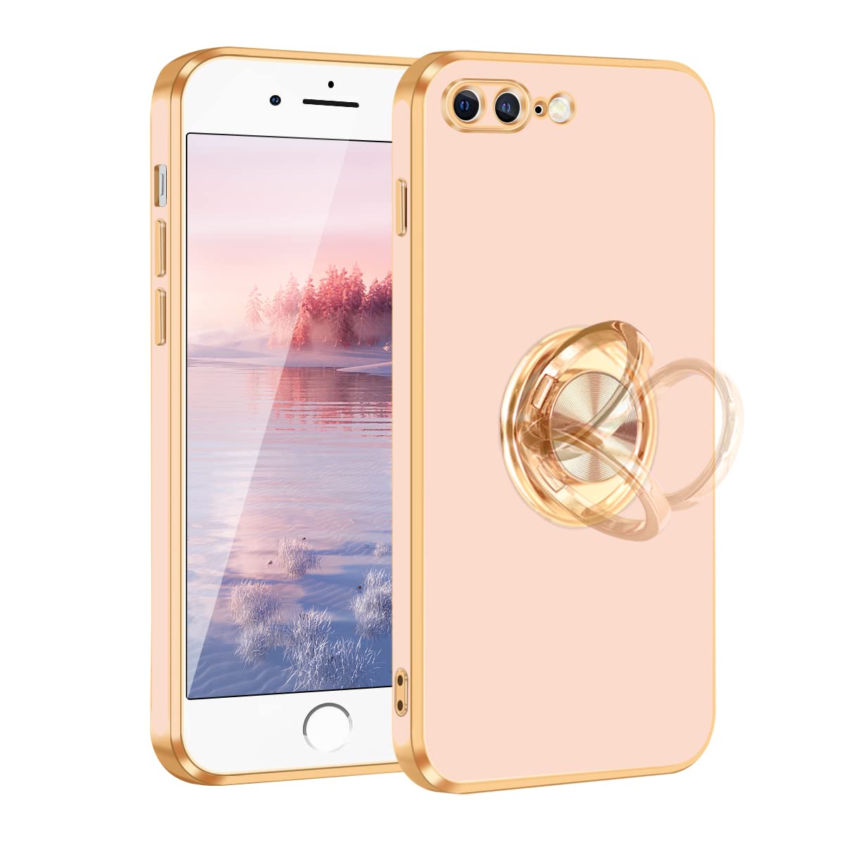 Amazon.co.jp: Fingic iPhone 7/8 Plus用ケース ローズゴールド : 家電