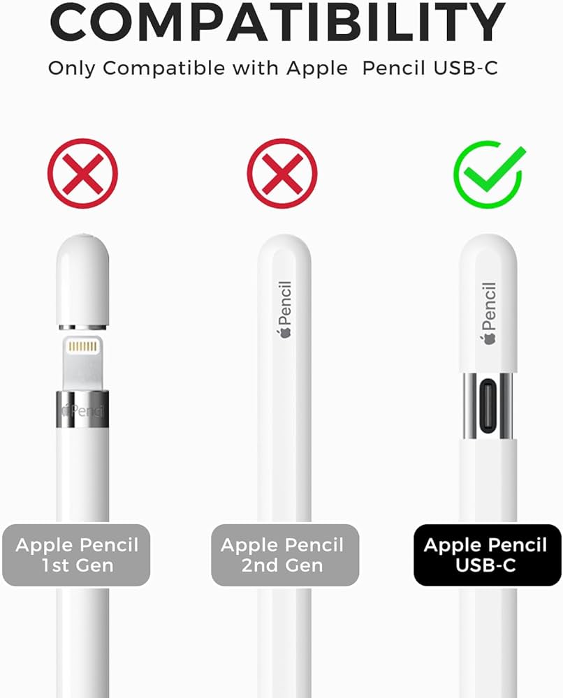 TRONWIN Apple Pencil USB-C Case,Silicone Sleeve Protective Cover