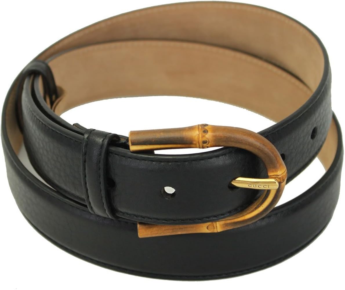 Amazon | [グッチ] ベルト バンブーバックル ブラック 90cm 36インチ