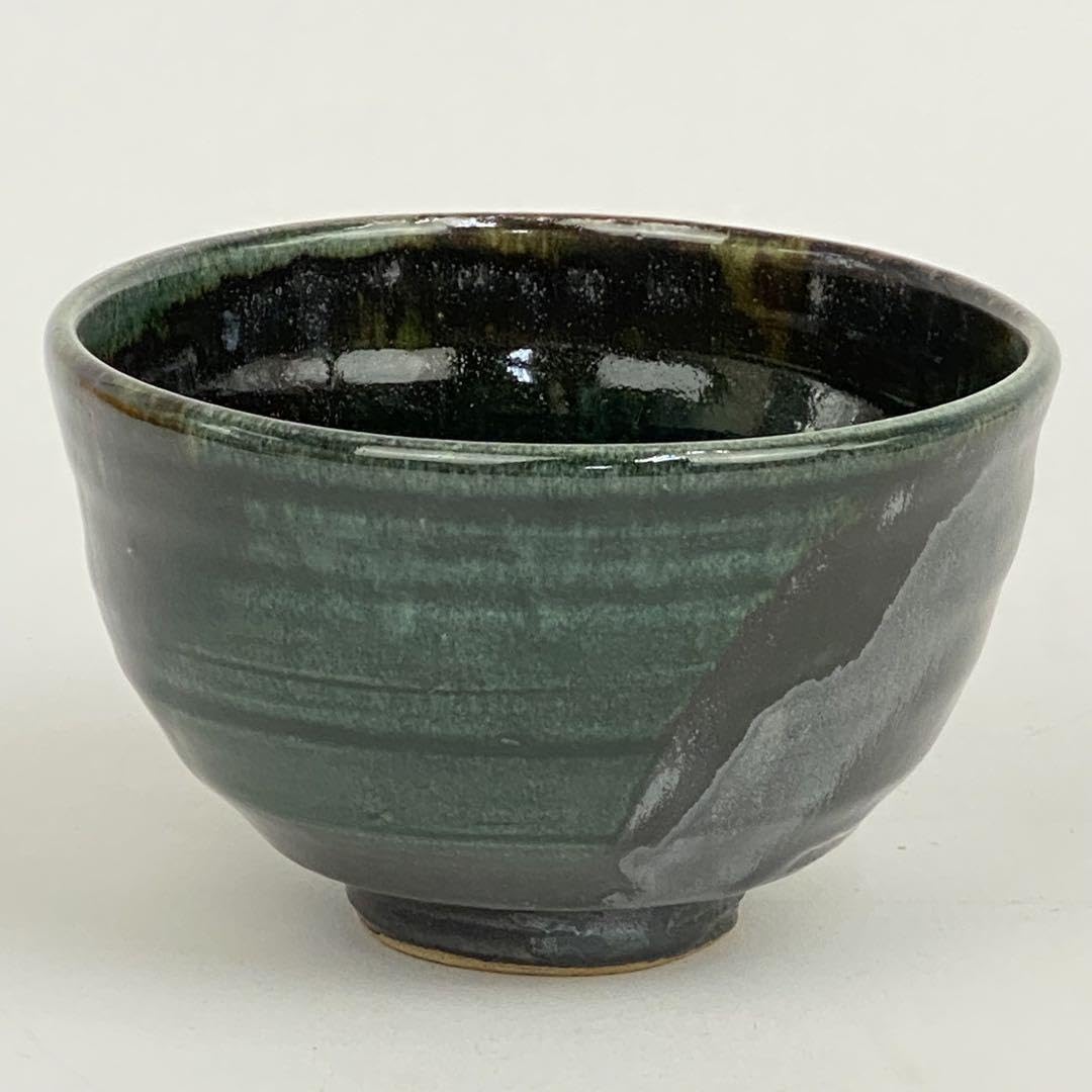 Amazon.co.jp: 民芸益子焼 関澤武窯 抹茶碗 鉄釉茶器 共箱解説書付き