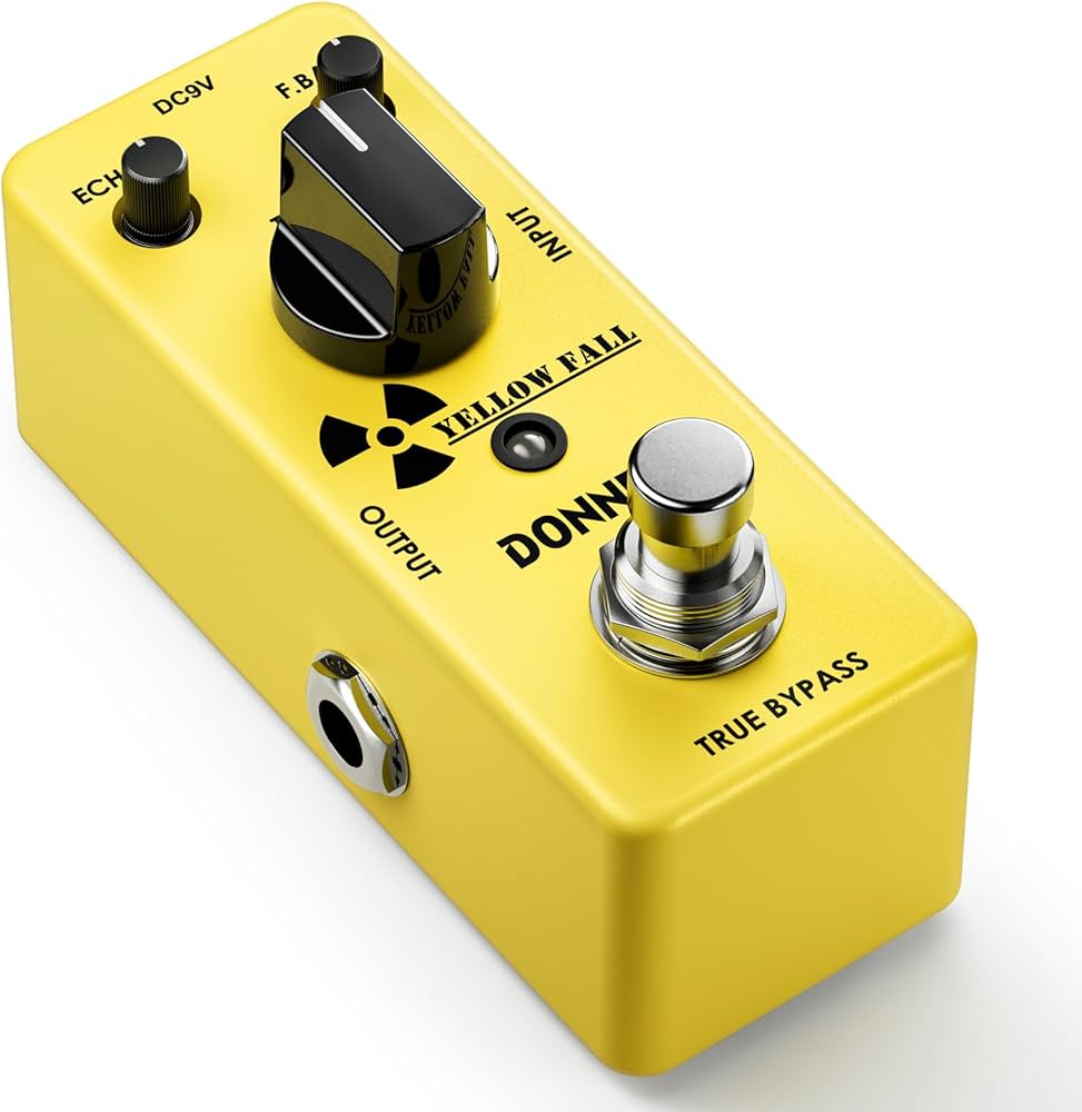 Donner Delay Effetto Pedale, Yellow Fall Delay Pedale per Chitarra