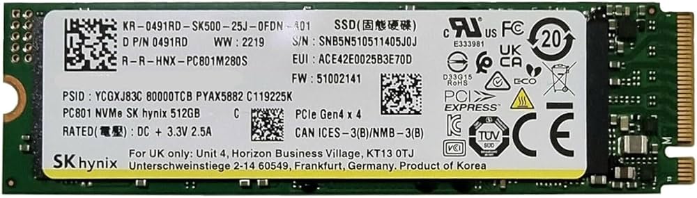 Amazon | SK hynix (エスケイハイニックス) 512GB Gaming Gen4 M.2