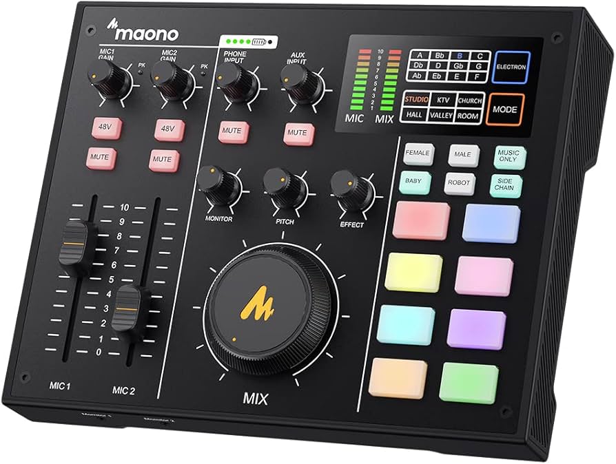 Amazon | MAONOCASTER オーディオインターフェース DJミキサーと