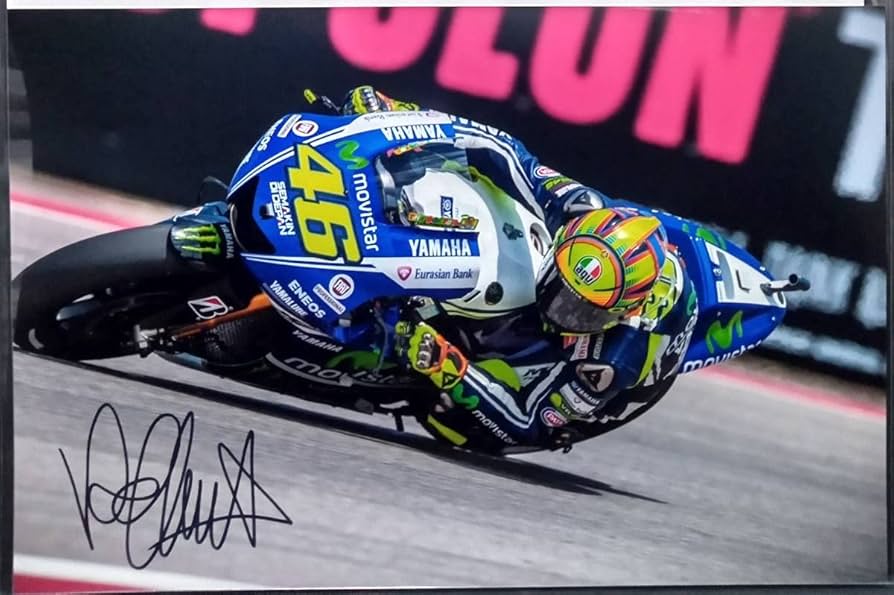 バレンティーノ・ロッシ サイン入り モトGP ワールドチャンピオン