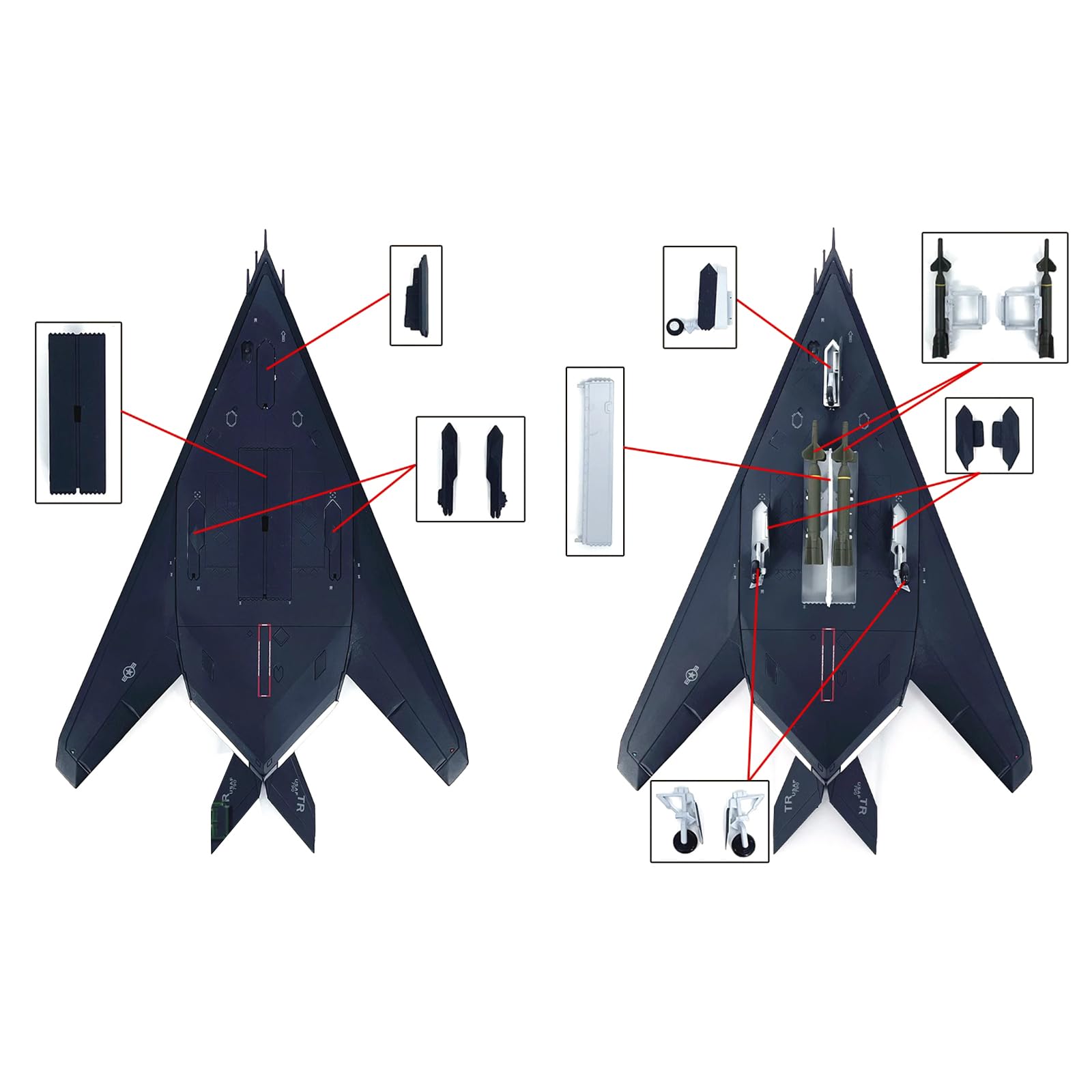 Amazon.co.jp: 1/72スケールUSAF F-117ナイトホーク攻撃機モデル合金