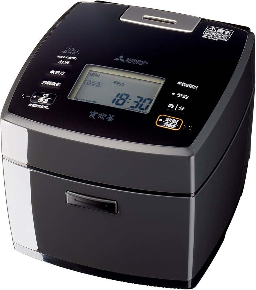 Amazon | MITSUBISHI NJ-VVD10 炭炊釜 藍墨 [IH 炊飯器 (5.5合炊き