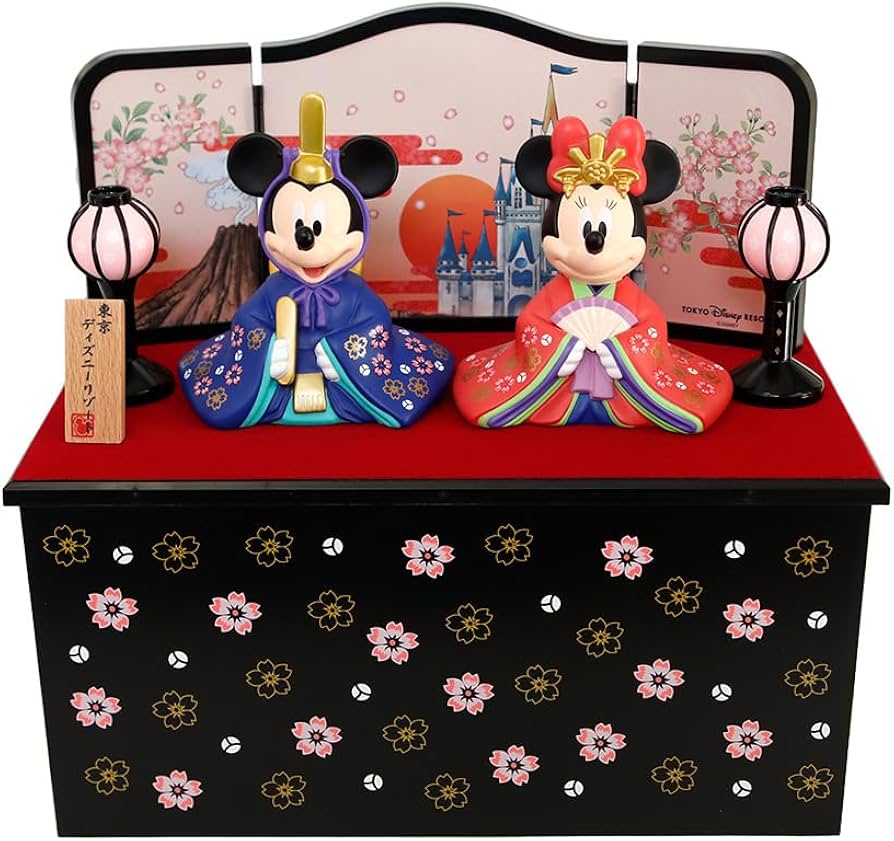 Amazon.co.jp: ミッキー＆ミニー ひな人形 台付きひな飾り 2024年最新
