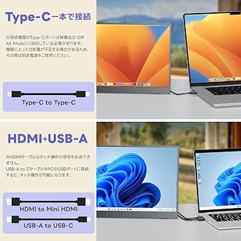 Amazon.co.jp: Upperizon モバイルモニター 15.6インチ タッチパネル