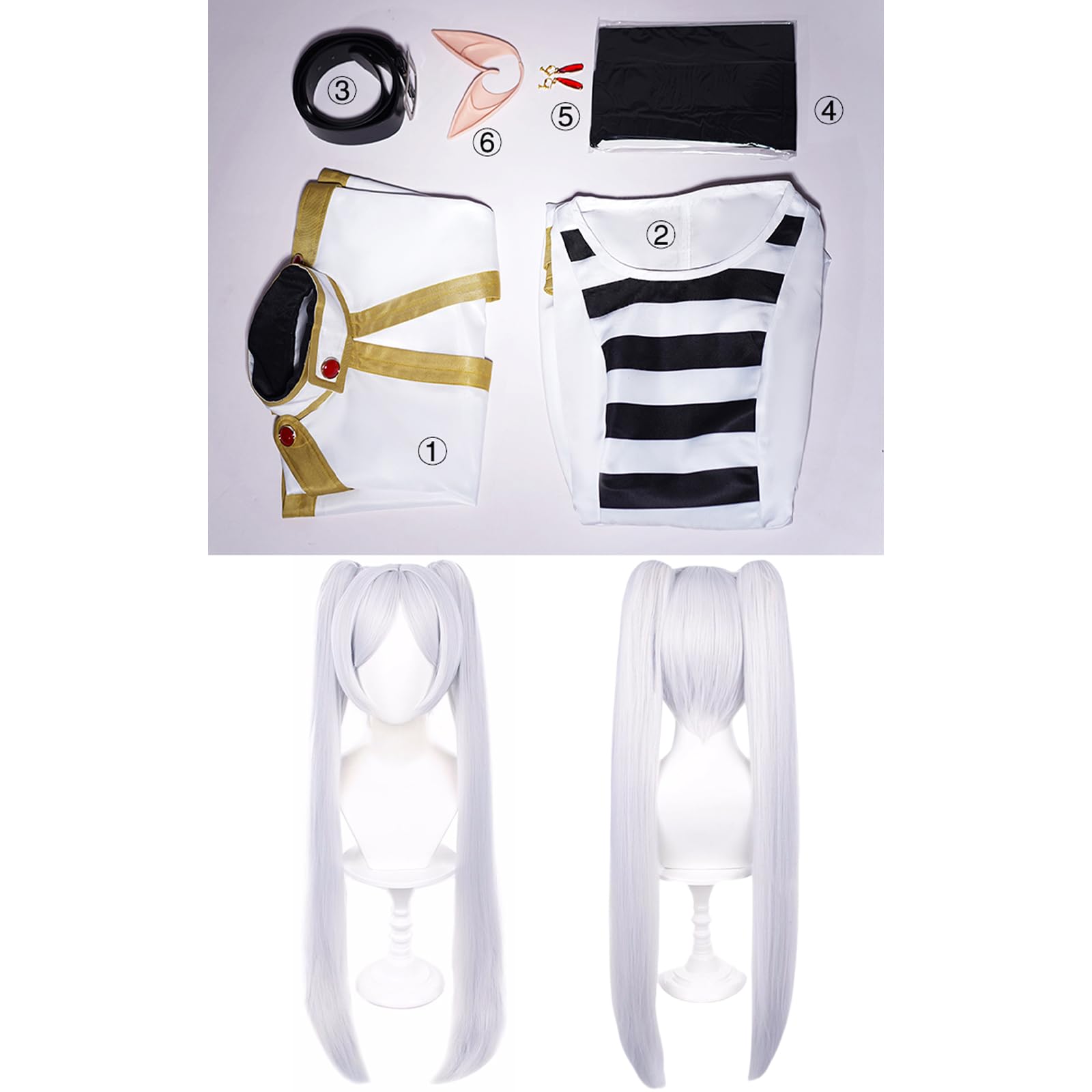 Amazon.co.jp: Plazhen 葬送のフリーレン コスプレ 衣装 ウィッグ 道具