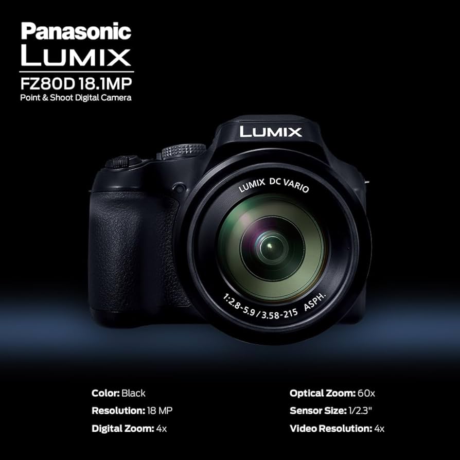 Amazon.com : Panasonic LUMIX FZ80D 18.1MP Point & Shoot Digital