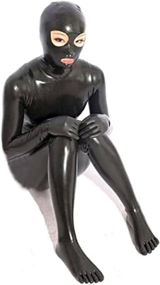 Amazon.co.jp: 女性全身ラテックスキャットスーツ 5 本指ソックス付き