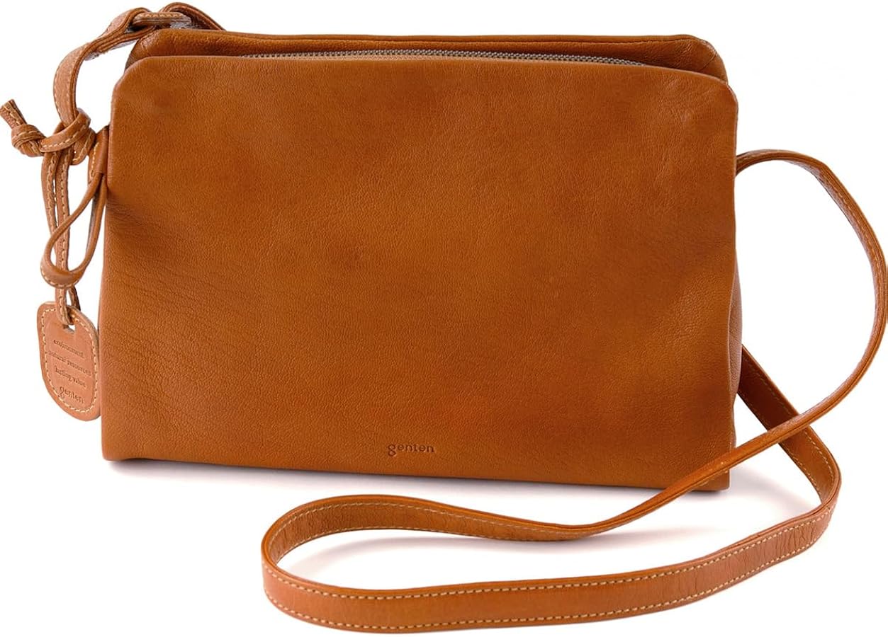 Amazon | [ゲンテン] ショルダーバッグ 本革 レディース キャメル GE