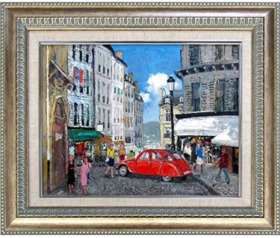 Amazon.co.jp: 斉藤要『南フランスの街(F6号)』油彩画 風景画 街並