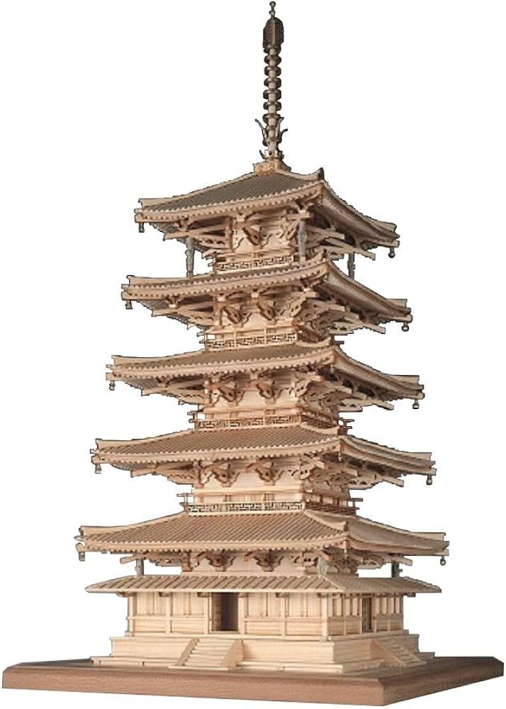 Amazon | ウッディジョー 1/75 法隆寺 五重の塔 木製模型 組立キット