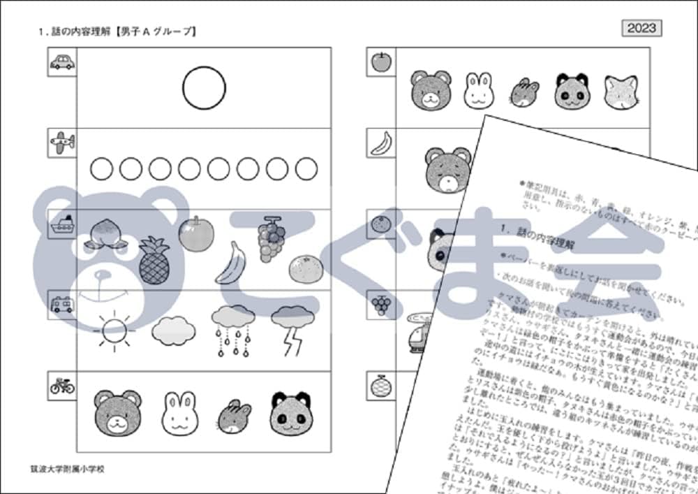 筑波大学附属小学校入試問題集 2011-2024 筑波大学附属小学校入試問題
