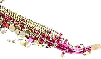 Amazon.co.jp: 楽器 Bb 曲がったソプラノ サックス楽器表面ピンク