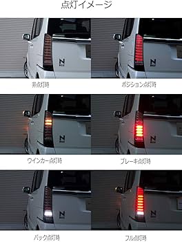 Amazon | N-BOX ファイバーフルLEDテールランプ 流れるウィンカー